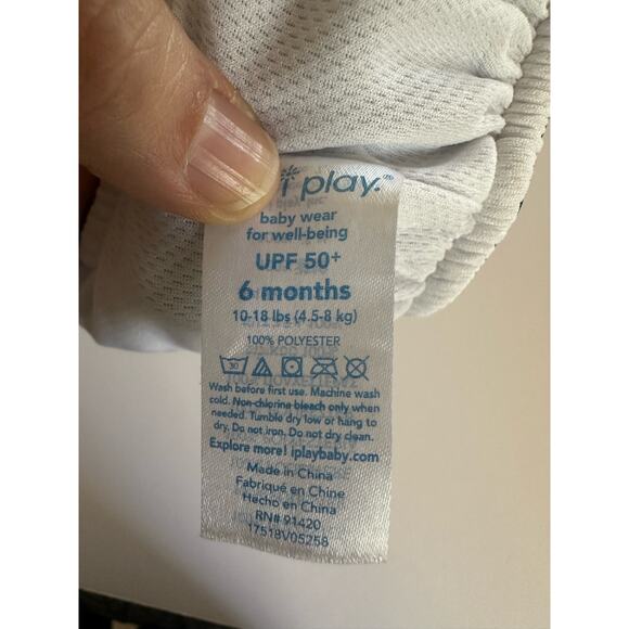 I Play Swim Bottoms for Baby 6 months, navy blue and white - Picture 5 of 5